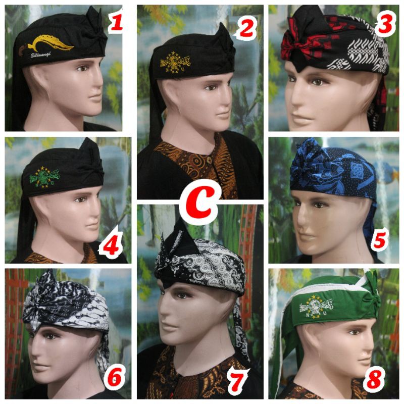 Traditional Sundanese Blangkon Head Is A Adult Java Top Model Full Cover Gs 02 Shopee Philippines