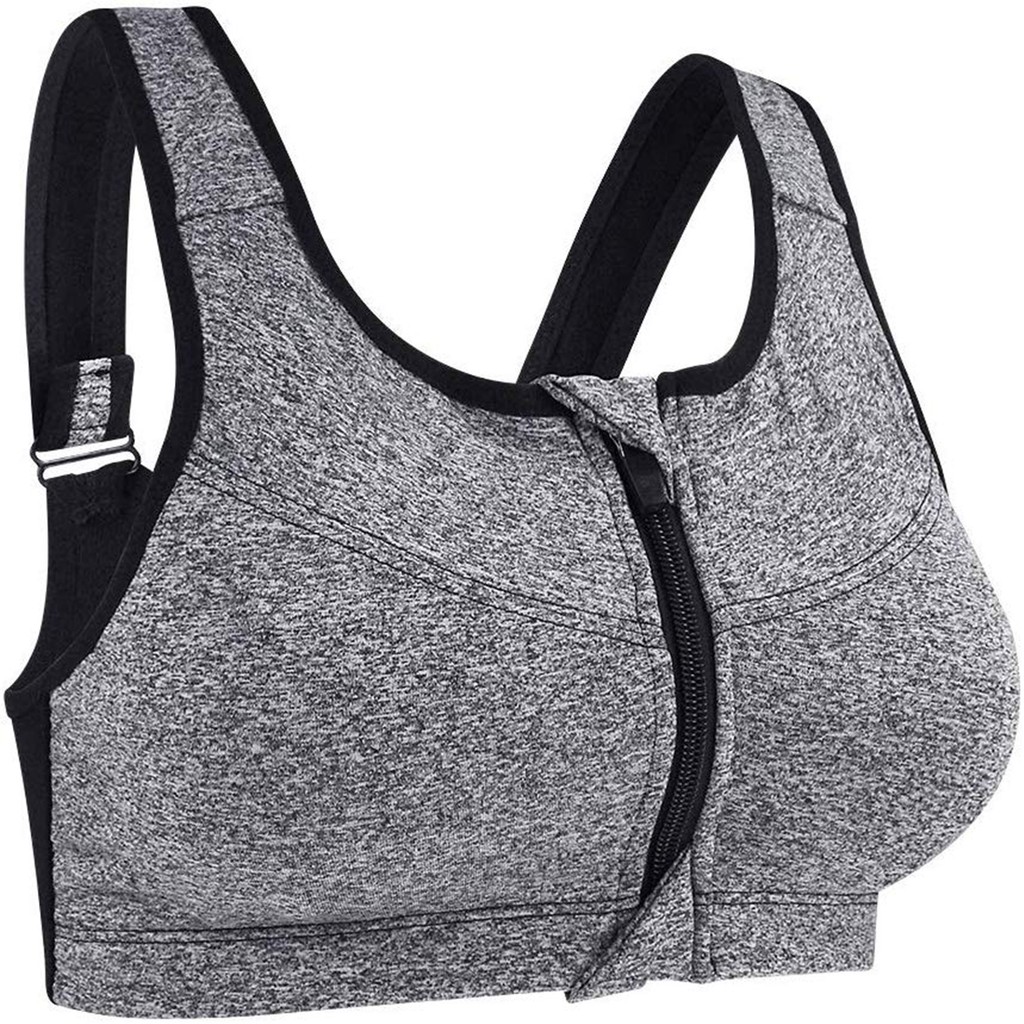 high impact front closure sports bra