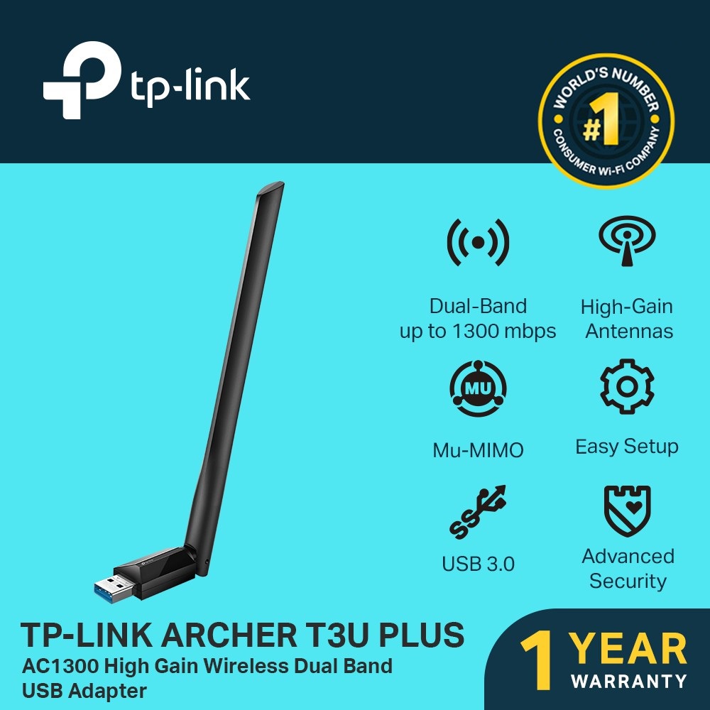 Tp Link Archer T U Plus Ac High Gain Wireless Dual Band Wifi Usb