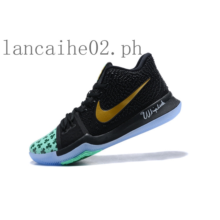 kyrie 3 gold and black