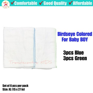 TRENDSCENTRE 6pcs Newborn Infant Baby Cloth Diaper Birdseye for Baby Boy Birds Eye Lampin Curity #1