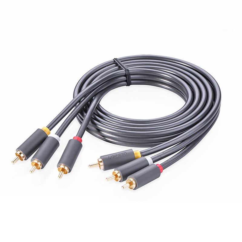 Ugreen 3RCA to 3RCA Lotus audio and video cable settop box connected