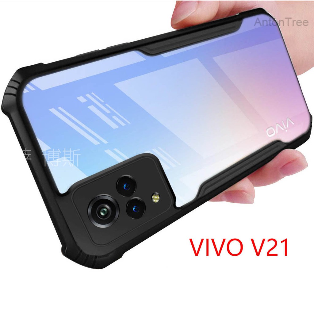 (Ready) Shockproof Casing VIVO V21e V21 5G Y31 2021 Hard Acrylic TPU Bumper Case Clear Back