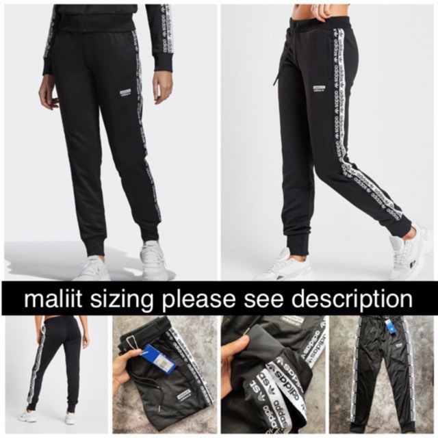 adidas originals ryv taping track pants in black