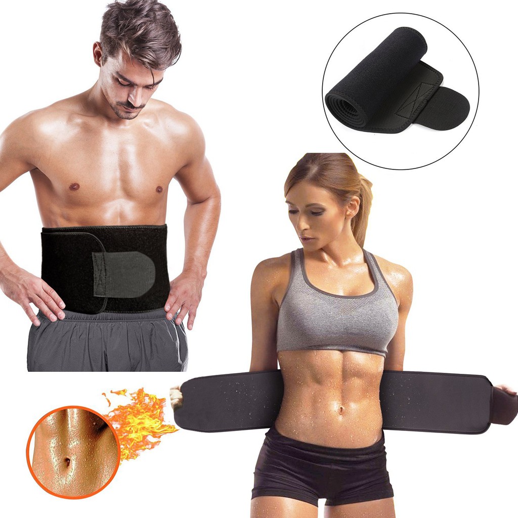 WAIST TRIMMER AB Belt Slimming Belly Wrap Fat Burner Mid Shopee