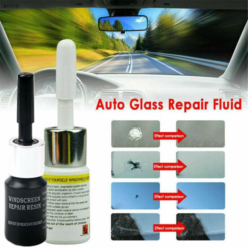 2*Windshield Glass Repair Solution Practical Long Crack Repair Liquid