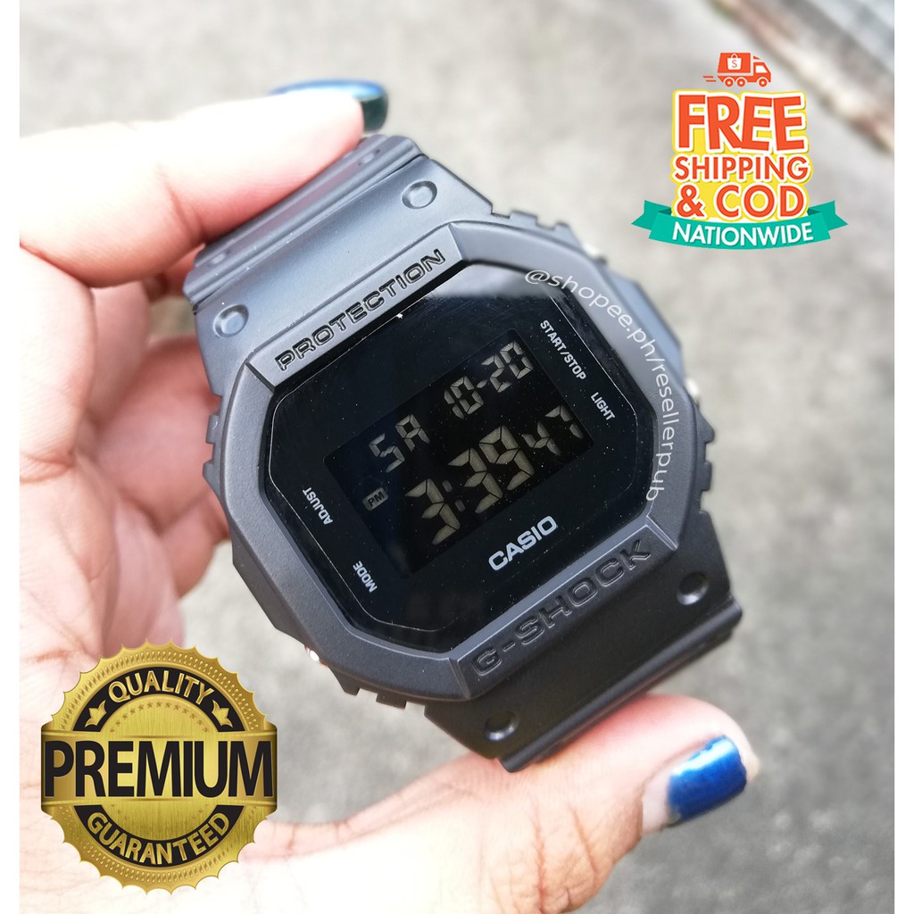 casio black waterproof watch