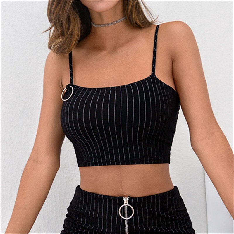 black spaghetti strap top