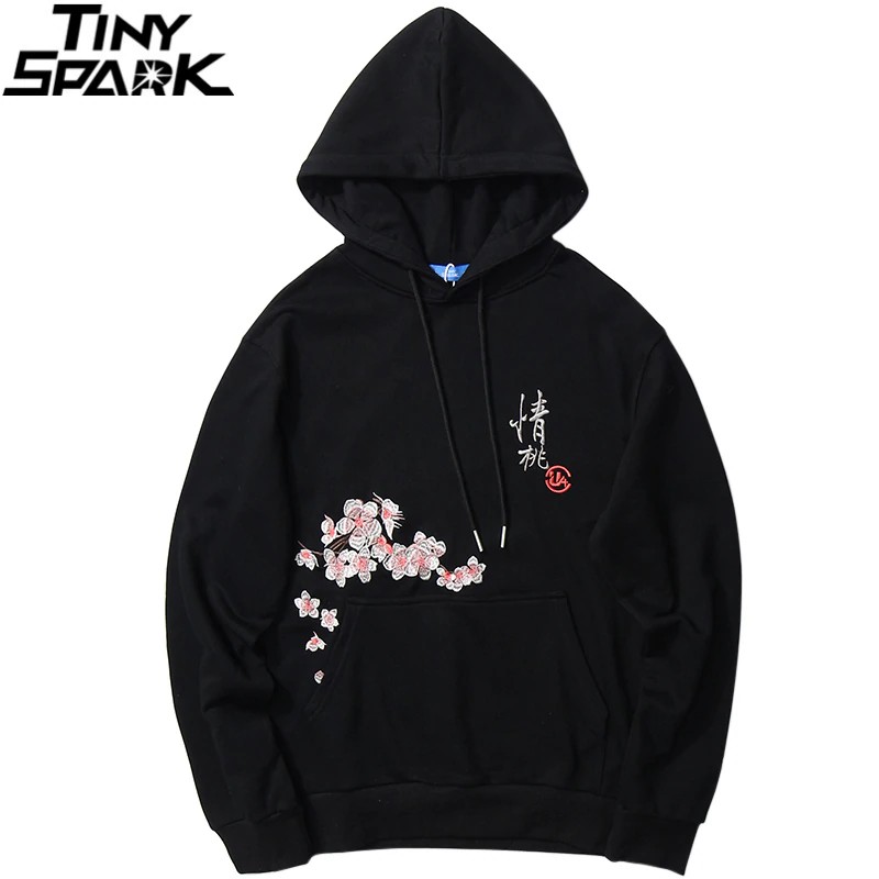 black floral hoodie mens