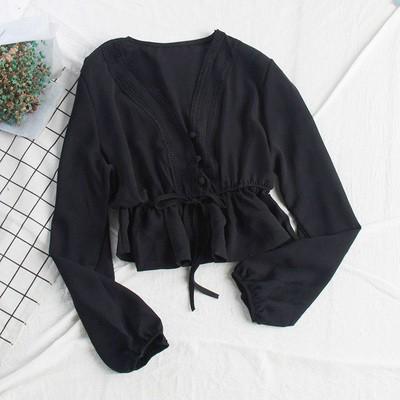  korean  style women chiffon  shirt blouse baju  baju  wanita 