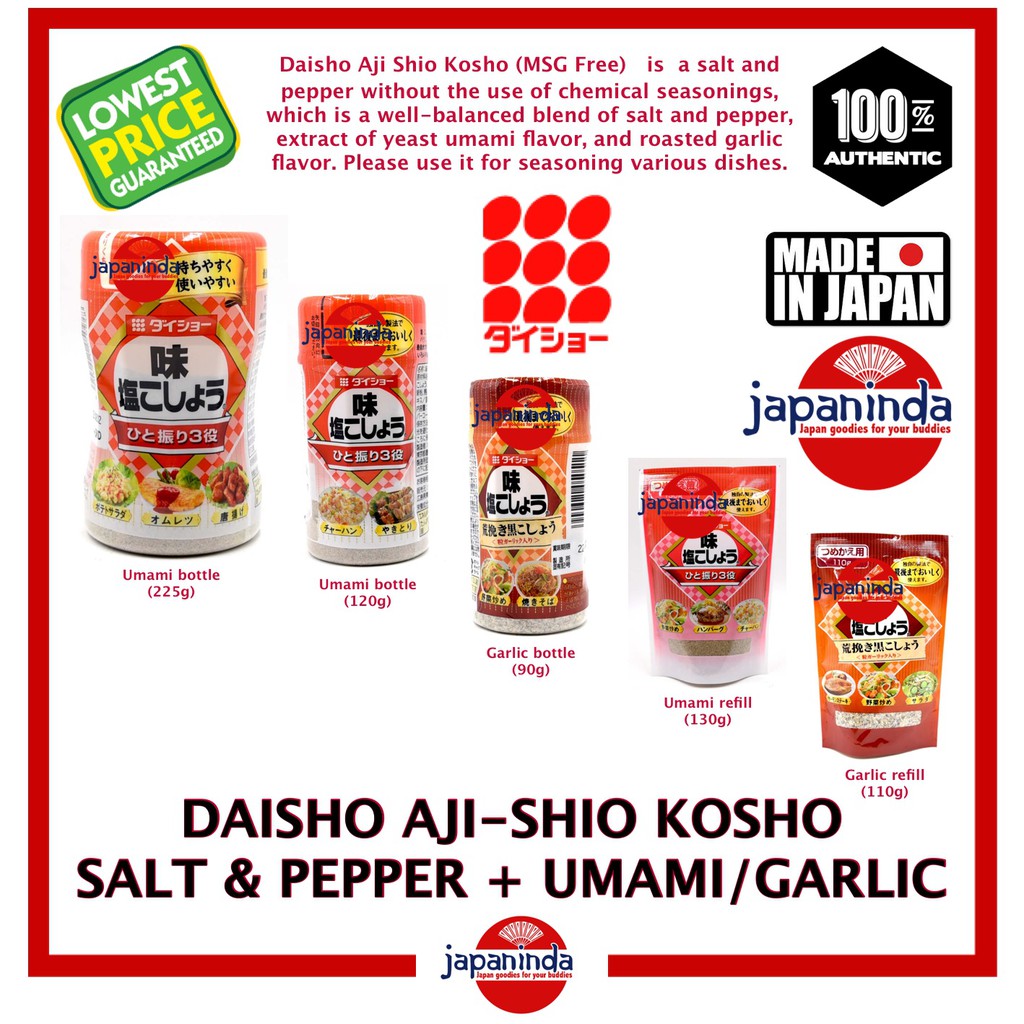 DAISHO Aji-Shio Kosho (Salt & Pepper + Umami) Made in Japan | Shopee