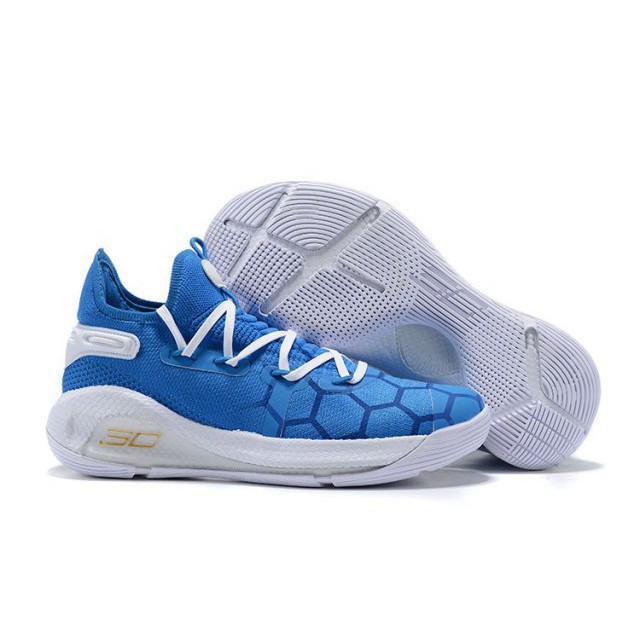 curry 6 blue white