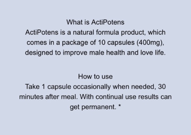 Actipotens Relief Supplement Cod Shopee Philippines