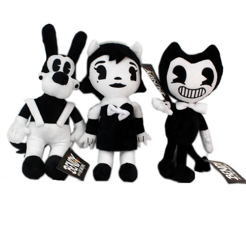 30cm Bendy Plush Toys Game Bendy And The Ink Machine Bendy Boris Alice Angel Plush Stuffed Toys - boris from bendy and the ink machine in a bag roblox