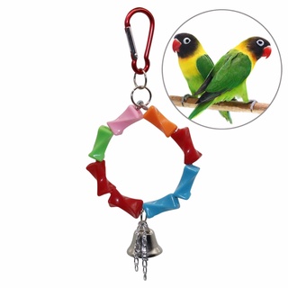 1 Pcs Parrot Bird Swing Metal Ring Bell Hanging Cage Pendant 4 Models Parrot Squirrel Parakeet Bird training Accessories