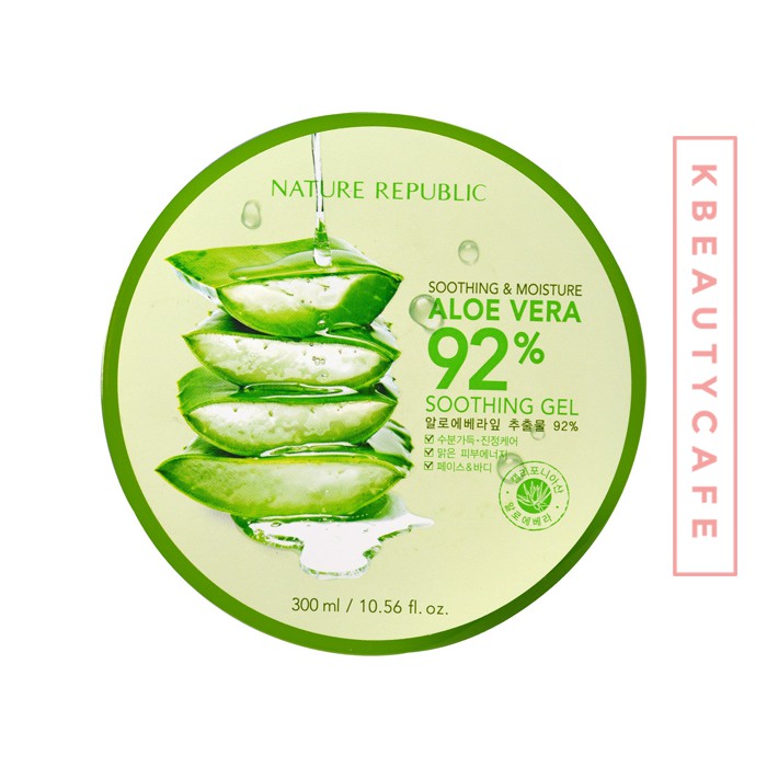 Authentic] Nature Republic Aloe Vera 92% Soothing Gel 300 ml | Shopee  Philippines
