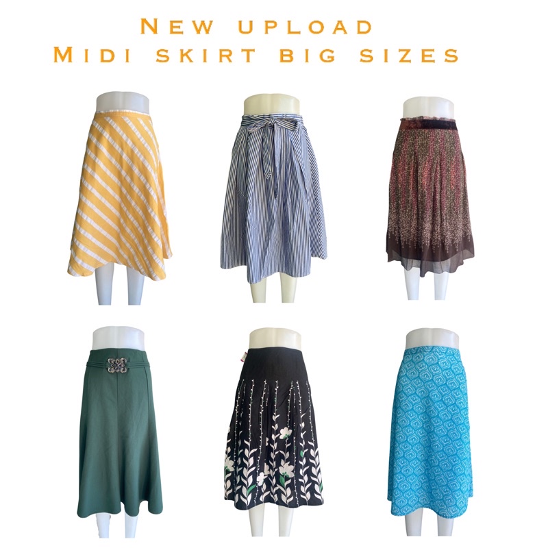 Ukay Skirt Palda Midi Maxi Fit and Flare A-Line | Shopee Philippines