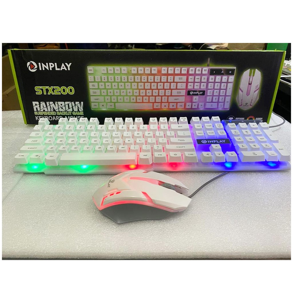 INPLAY STX200 Rainbow Mouse (USB) Backlit Gaming Keyboard | Shopee ...