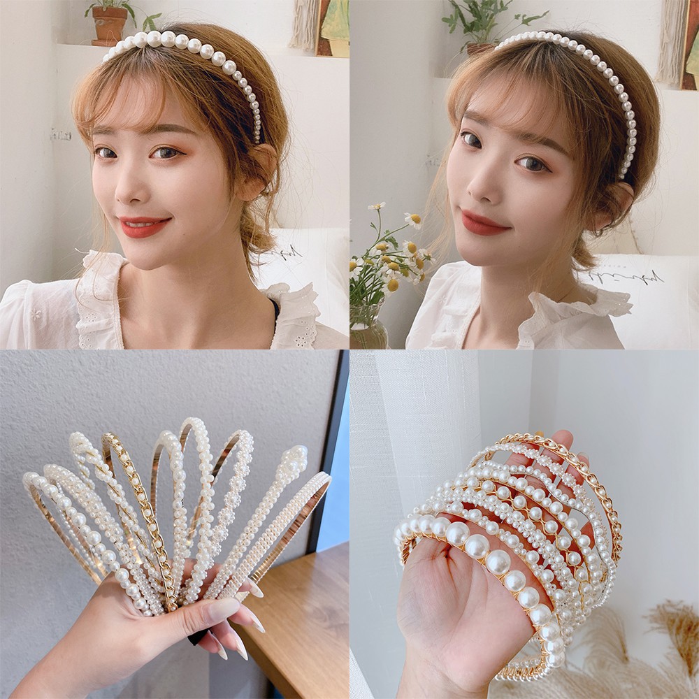 AY Ifyou Korean Fashion Pearl Headband Ins Princess Hairband Elegant