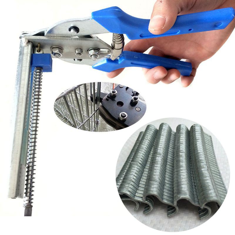 1 pc Hog Ring Plier and 600pcs M Clips Chicken Cage Welding Tools