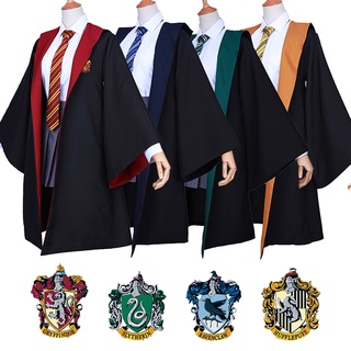 Gryffindor, Slytherin, Hufflepuff, Ravenclaw Magic Long Cape Robe School Uniforms
