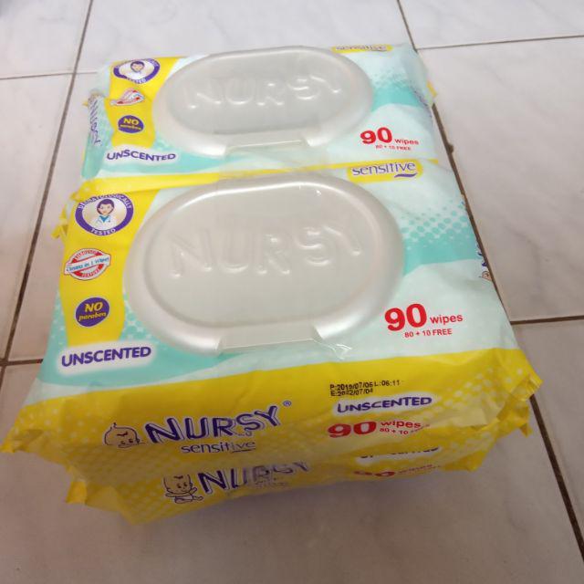 Nursy Baby Wipes Unscented 90's Shopee Philippines