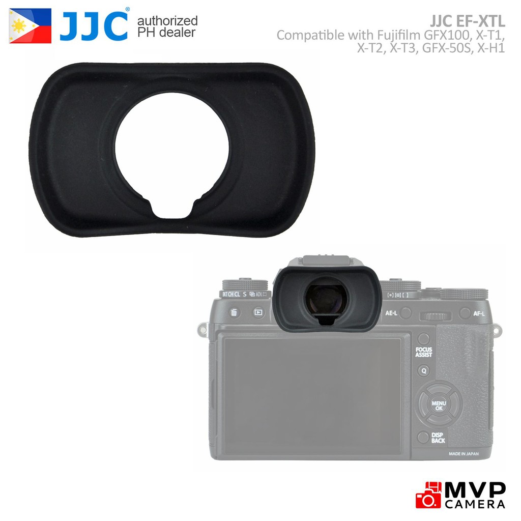 JJC Eyecup for Fujifilm X-T1,X-T2,X-T3,GFX-50S,X-H1 replaces EC-XT L eyepiece 