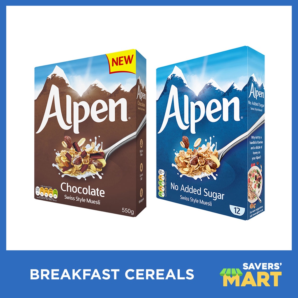 Alpen Swiss Style Muesli Cereals (Chocolate, No Sugar) Shopee Philippines