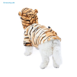 Greecety Puppy Clothes Funny Style New Year Tiger Cosplay Costume Warm Dog Hoodies Pet Clothes #4