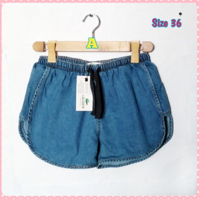 lacoste denim shorts