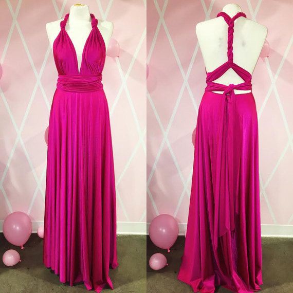 infinity dress fuschia pink