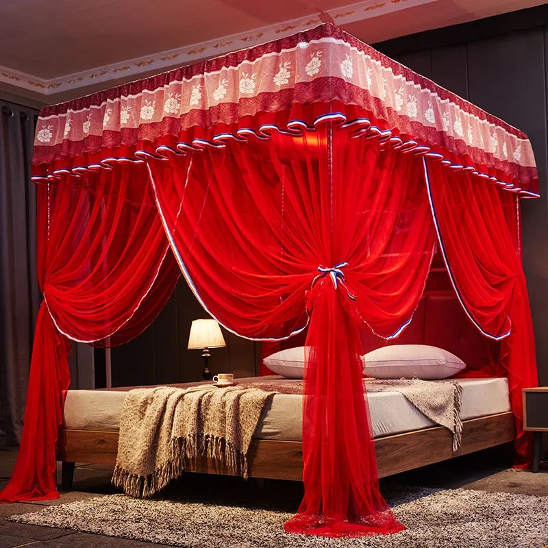 Luxury Princess Canopy Bed Curtains 4, Curtains For Canopy Bed