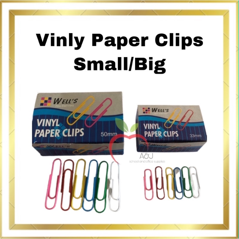 Paper Clips Small/Big Vinyl Shopee Philippines