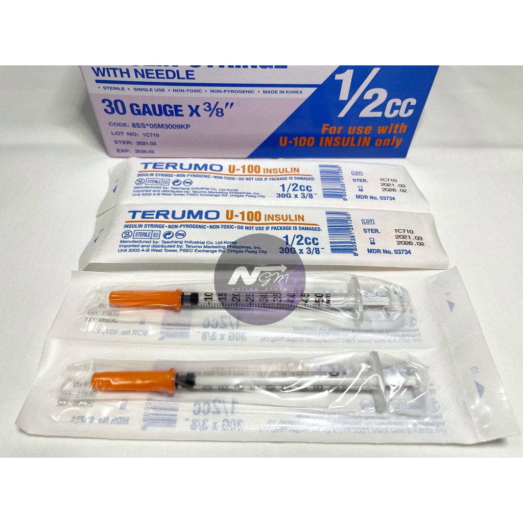 1 2cc Terumo Insulin Syringe With Needle Shopee Philippines