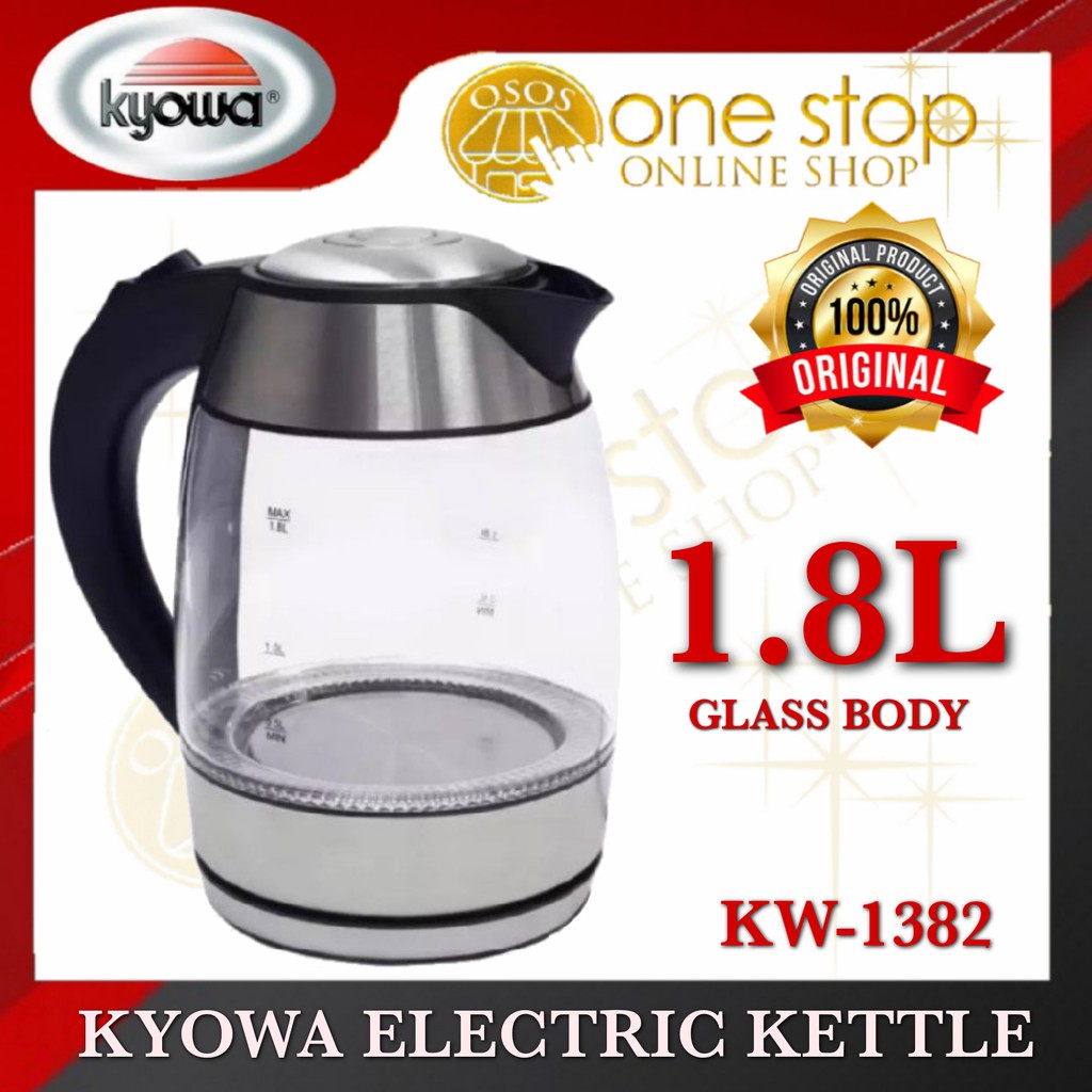 Kyowa Original Heat Resistant Glass Electric Kettle Water Heater 1.8L