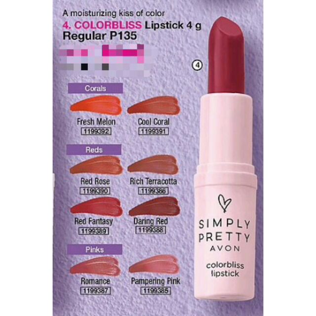 simply pretty avon lipstick