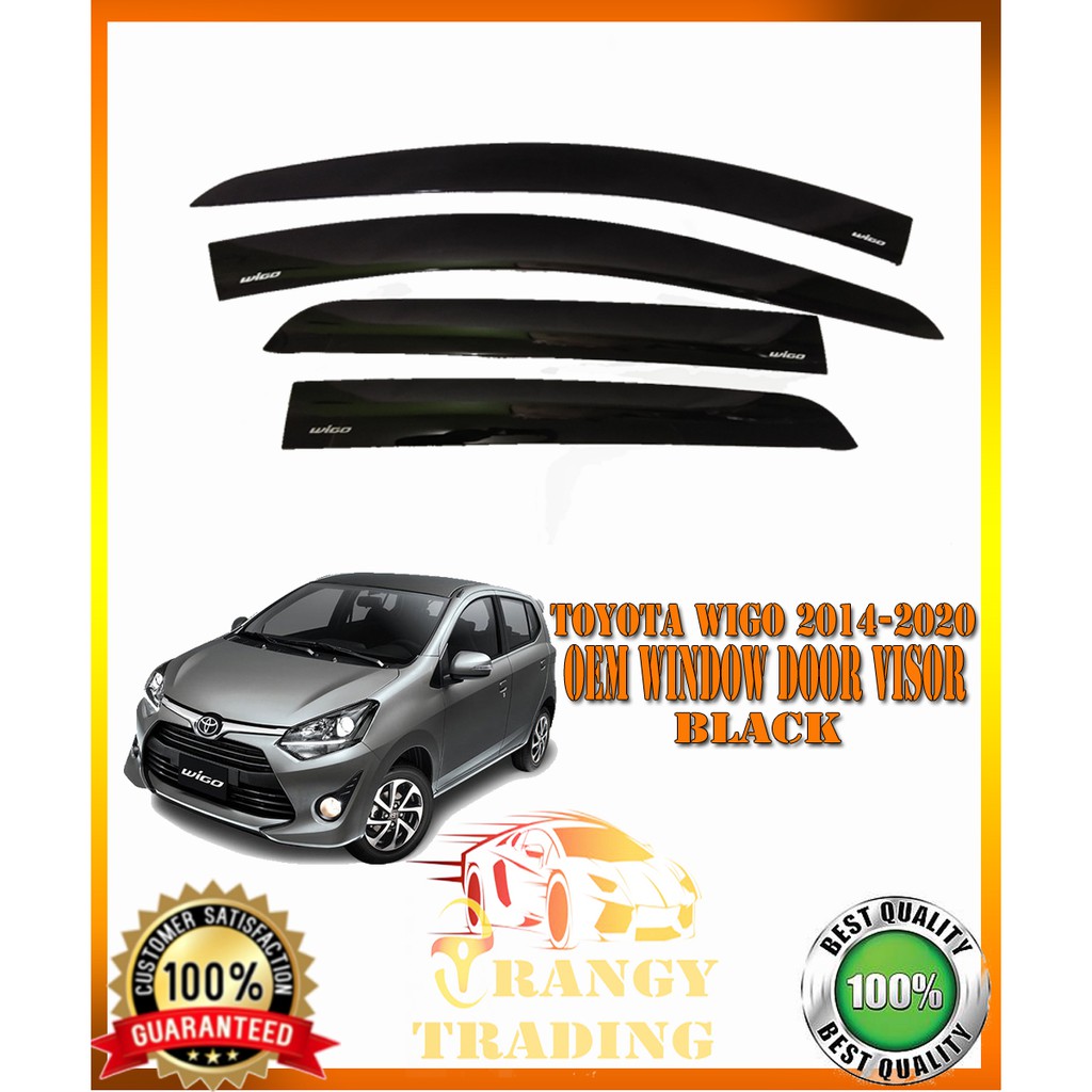 Toyota Wigo 2014-2020 OEM Window door visor black (Car Accessories ...