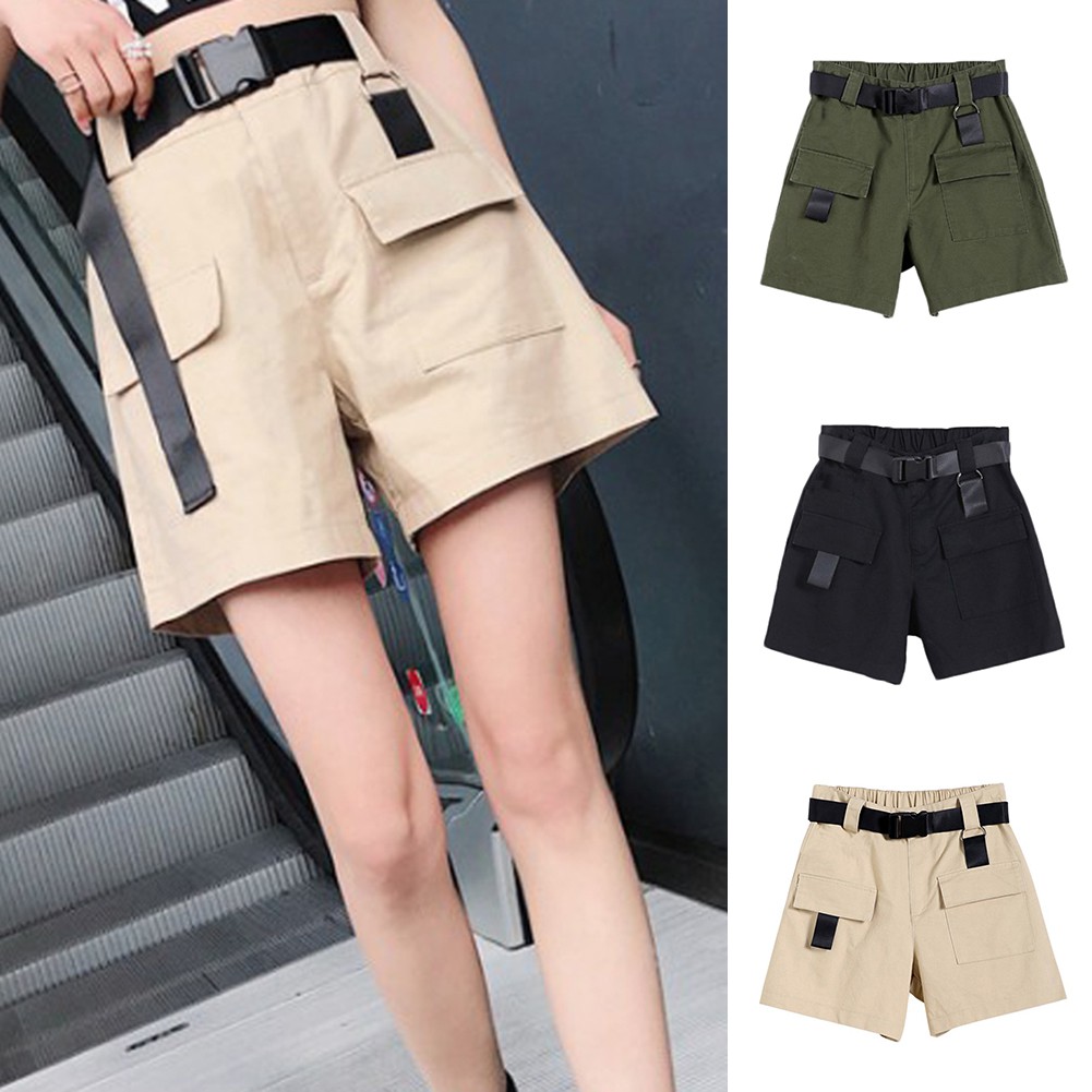 high waisted cargo shorts womens