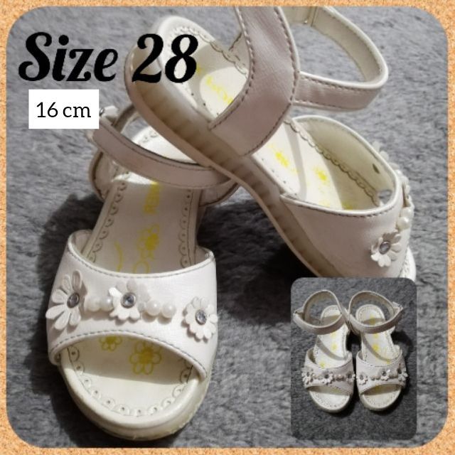 girls white sandals size 2