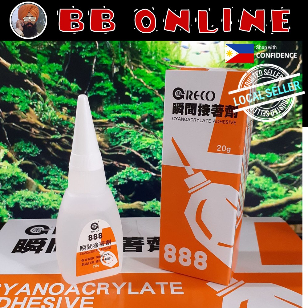 Greco 888 Cyanoacrylate Adhesive 20g (Shoe Glue, Aquascaping Hardscape