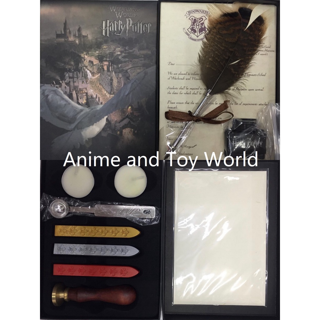 Harry Potter Quill Pen Set Harry Potter HP Seal Stamp Set Collections Gift Shopee Philippines
