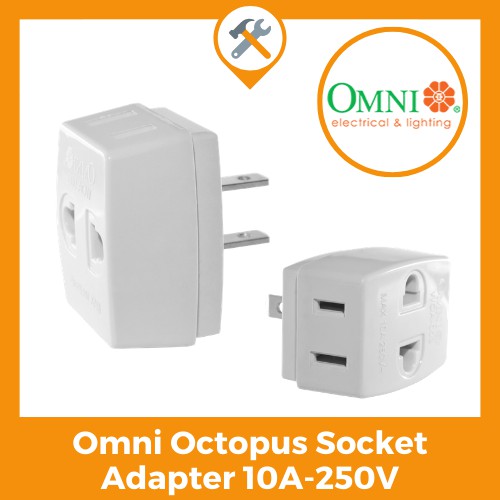 Omni Octopus Plug Adapter (Triple Tap to Flat Pin) 10A250V Shopee