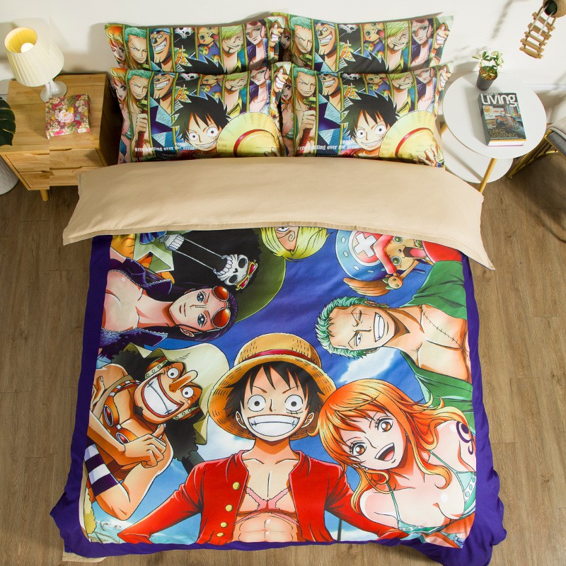 Cartoon Anime Four Piece 1 8m Boys, Anime Bed Sheets Queen Size