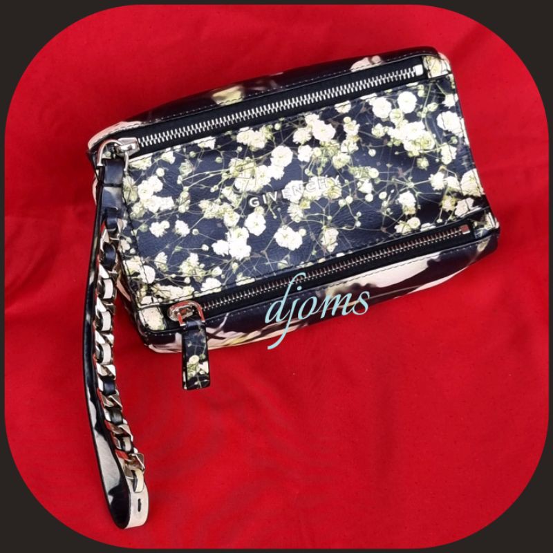 GIVENCHY Baby's Breath Floral Pandora Wristlet Pouch Bag | Shopee  Philippines