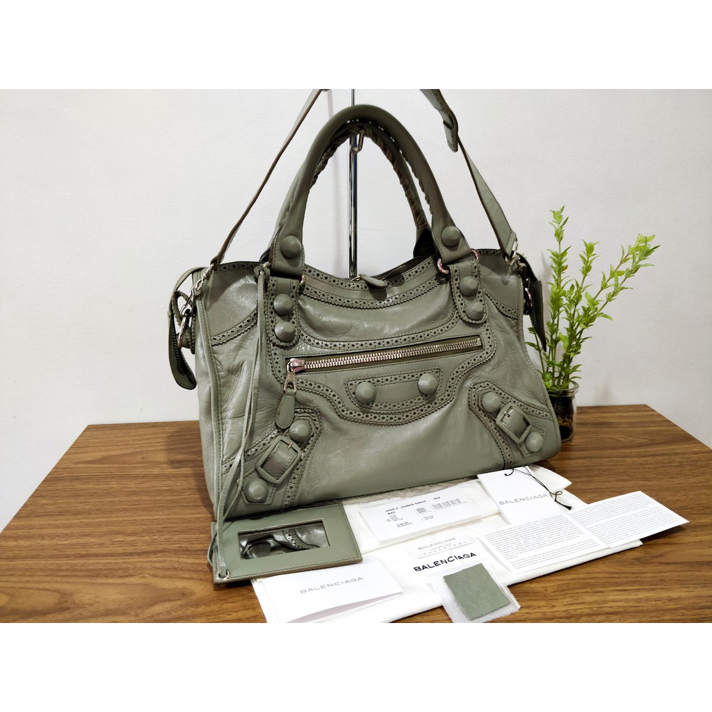 balenciaga giant city 21 silver