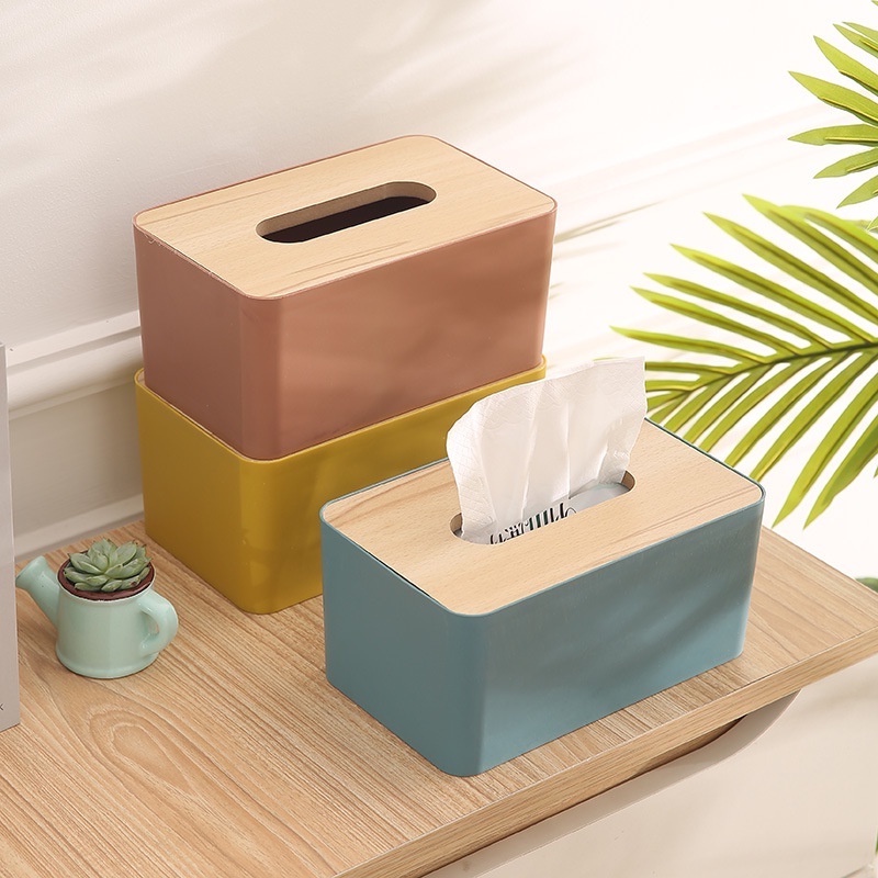 Plastic Tissue Box Holder Case Portable Paper Container Home Kitchen Accessories 