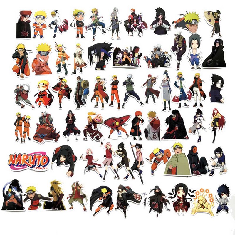 cartoon naruto sticker anime hand account sticker notebooks stickers