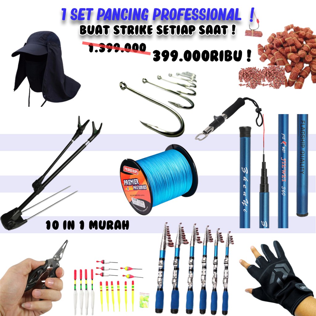 1 set 10 in 1 professional fishing tackle kit shopee philippines