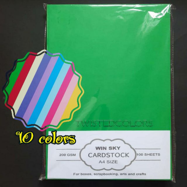 Cardstock 100 Sheets Assorted Color Colored Paper Scrapbook Shopee