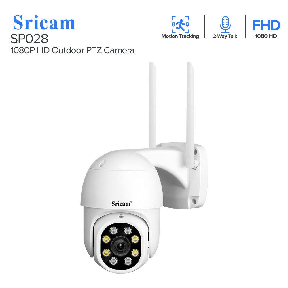 Sricam SriHome SP028 CCTV 2.0MP 1080P 360Â° PTZ Two-Way Audio Night Vision Waterproof Security 
